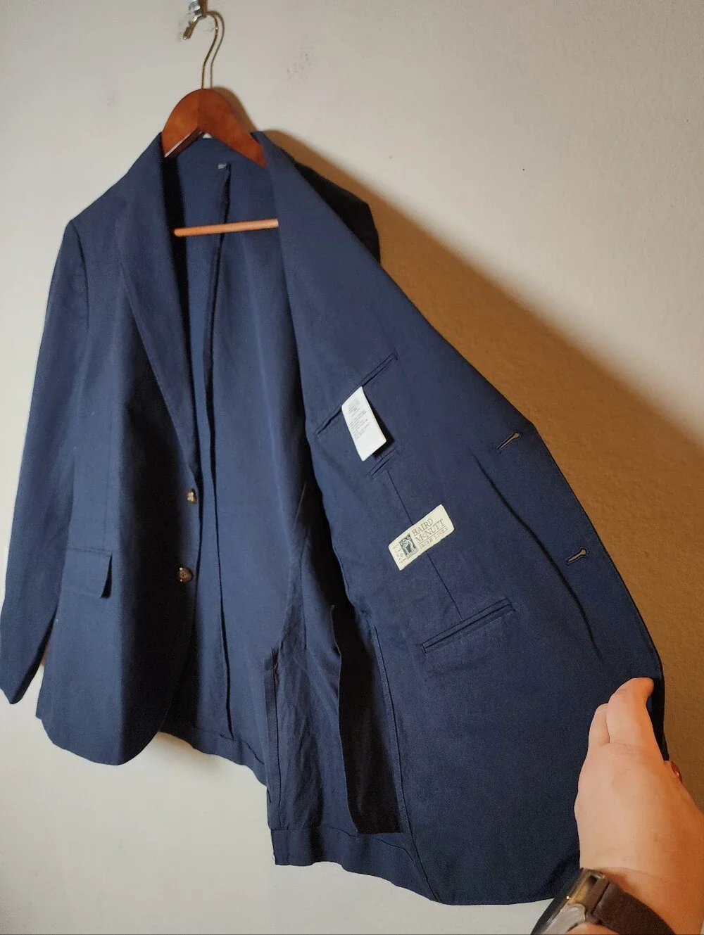 J. Crew Ludlow Baird Mcnutt Unstructured Suit Jacket Blazer Linen Blend Blue 40S